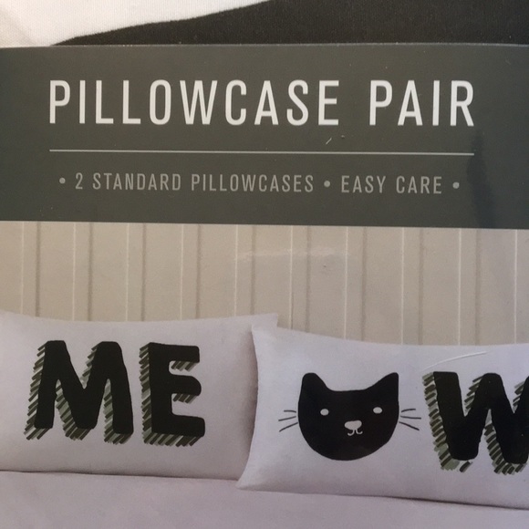 Other - MEOW PILLOWCASE PAIR